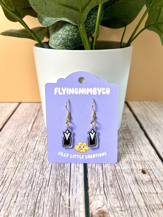 RPG Quest Marker Acrylic Dangle Earrings