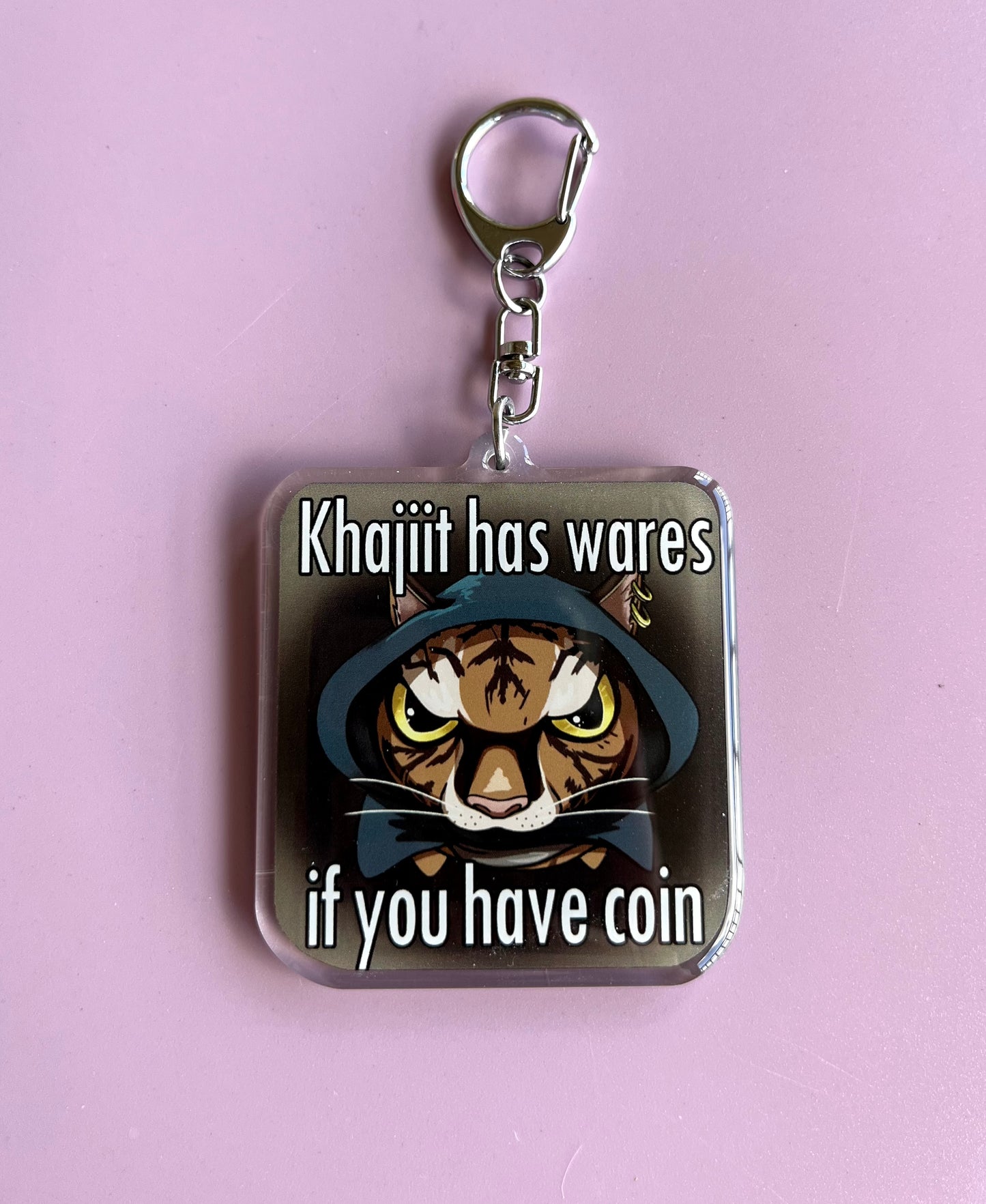 Cat Merchant Video Game Keychain
