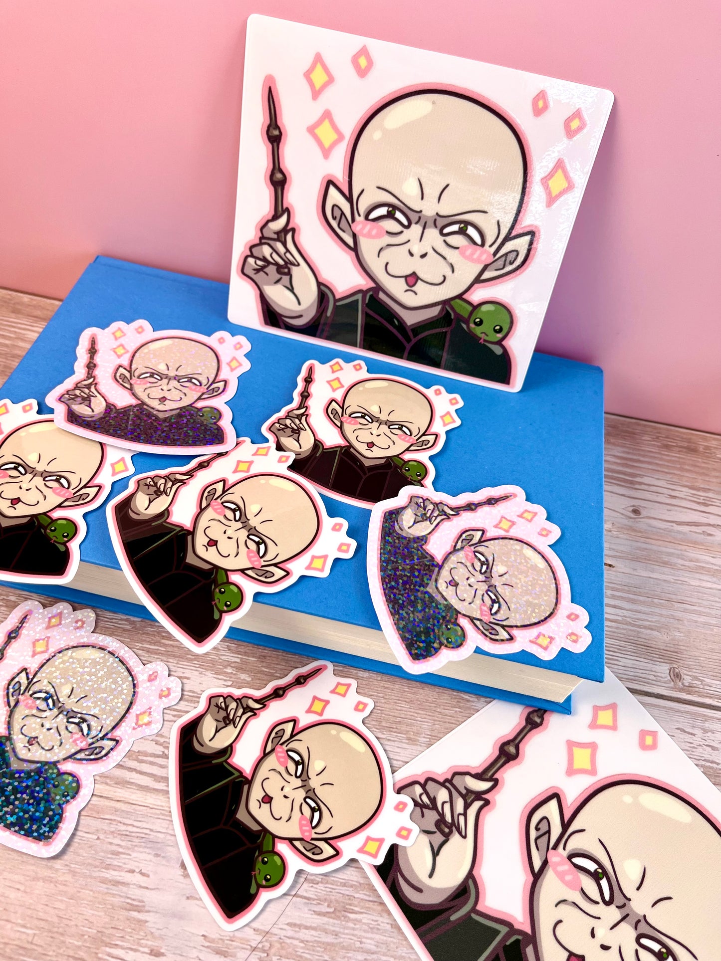 Kawaii Dark Wizard Sticker and Peeker