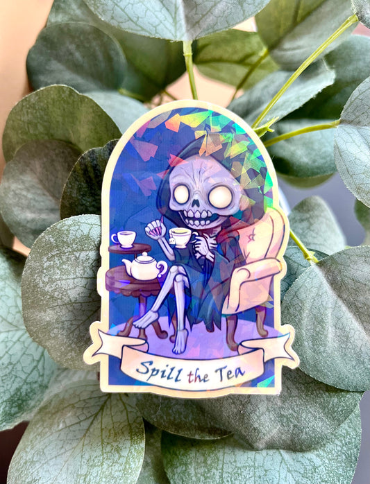 Spill the Tea Fantasy Book Sticker