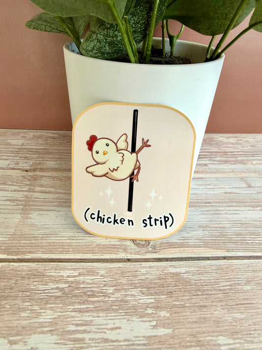 Chicken Strips Glossy Vinyl Sticker