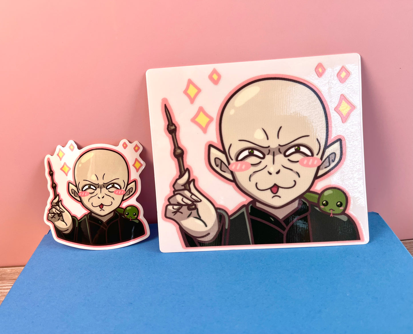 Kawaii Dark Wizard Sticker and Peeker