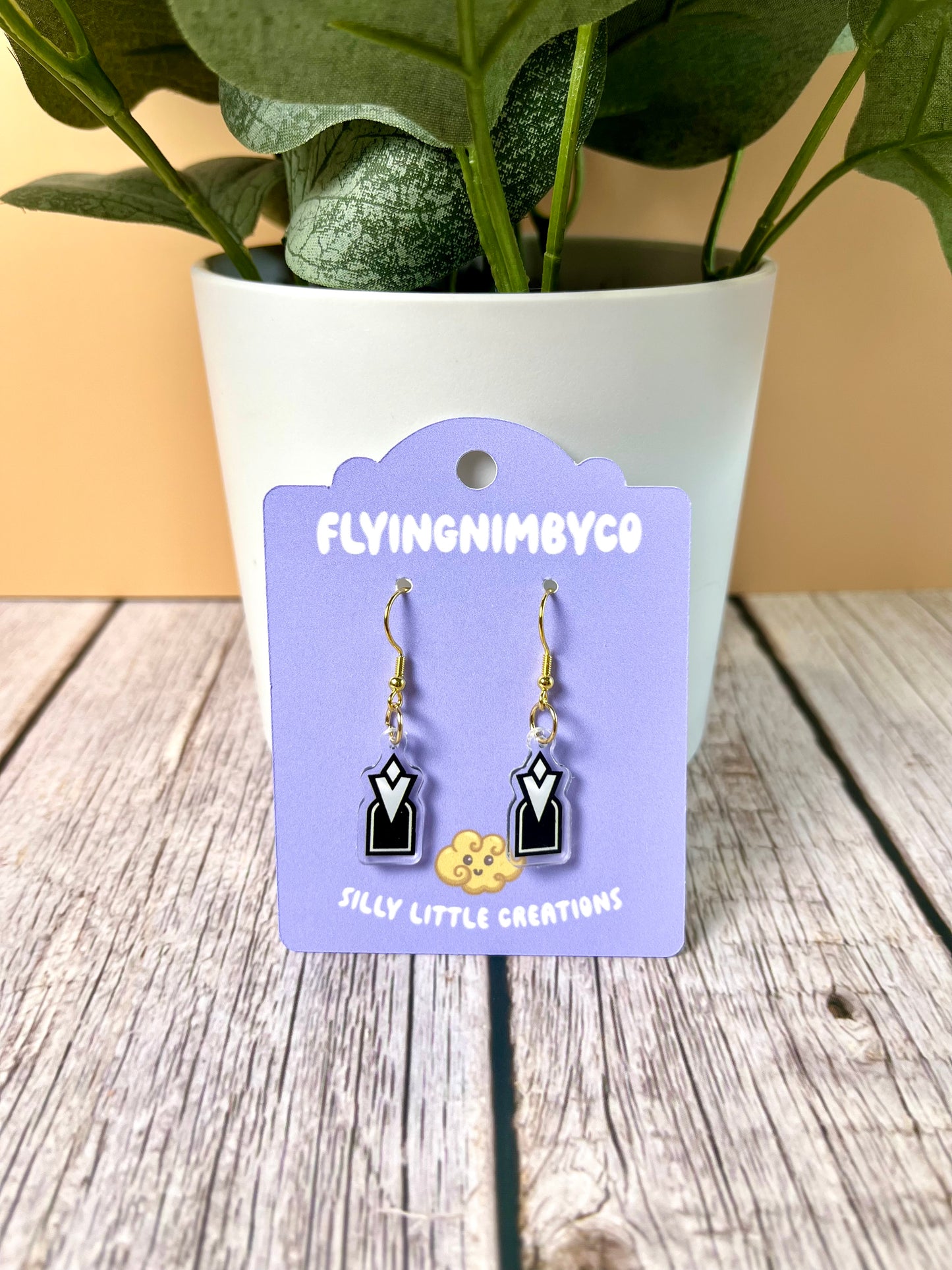 RPG Quest Marker Acrylic Dangle Earrings