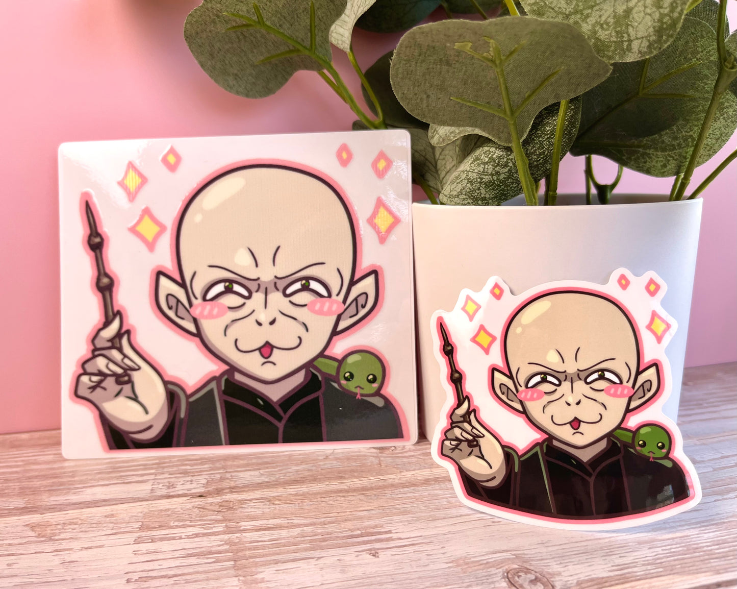 Kawaii Dark Wizard Sticker and Peeker