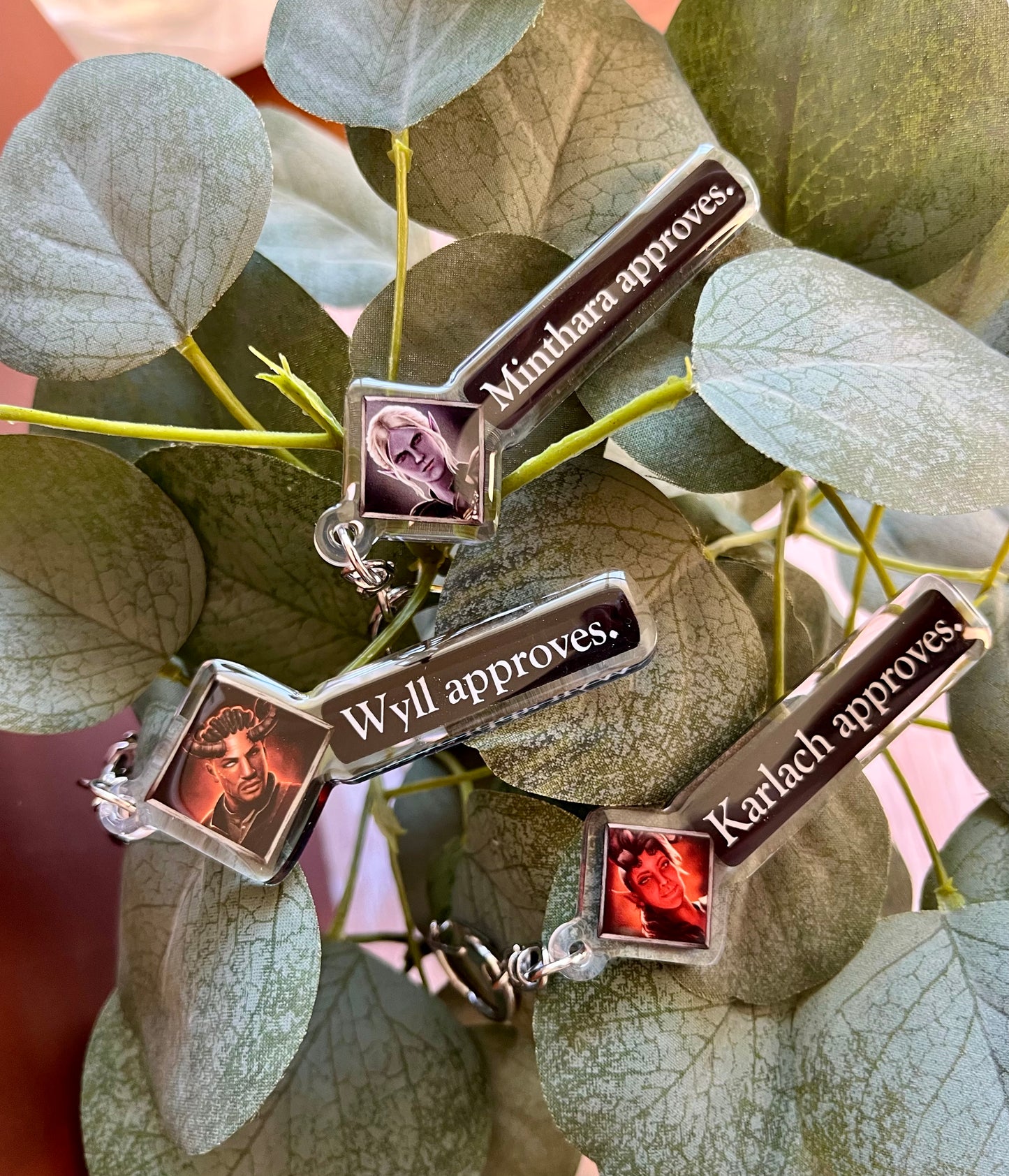 Video Game Companion Approval Keychains