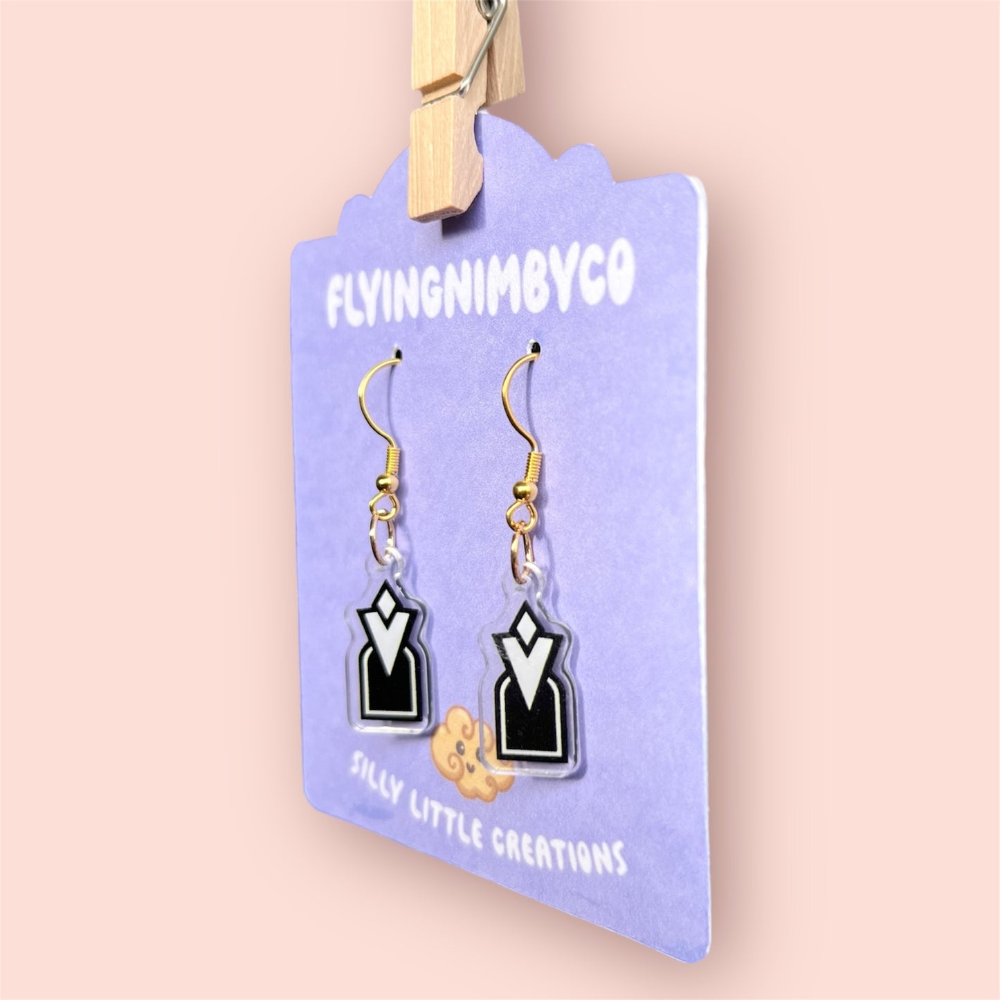 RPG Quest Marker Acrylic Dangle Earrings