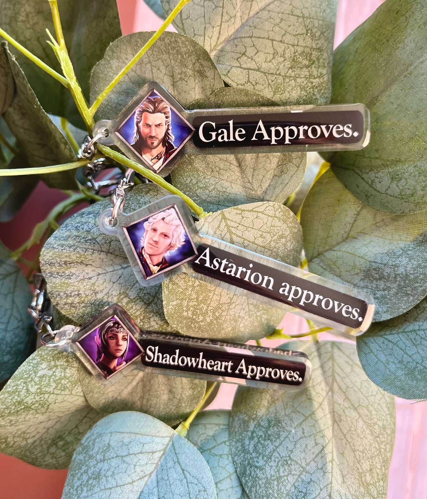 Video Game Companion Approval Keychains