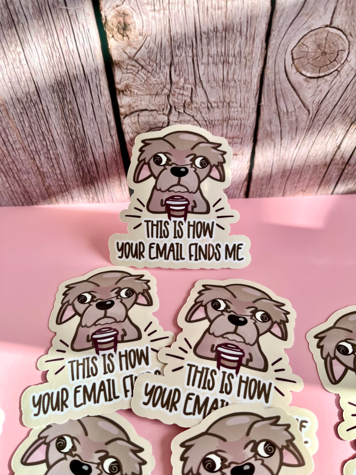 This is how your email finds me dog sticker