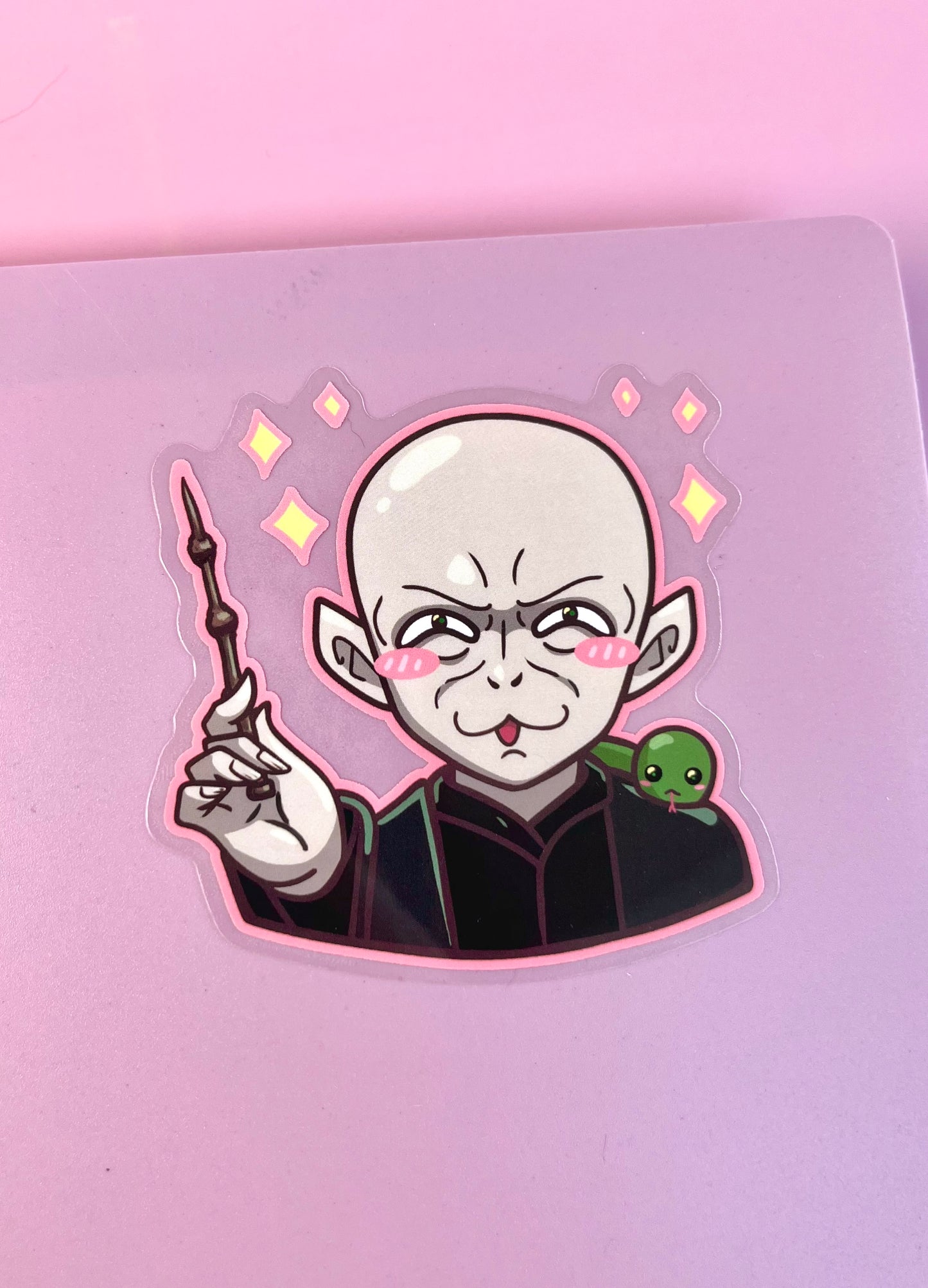 Kawaii Dark Wizard Sticker and Peeker