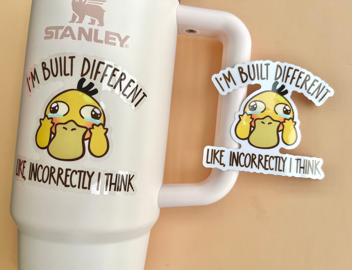 Built Different Duck Sticker
