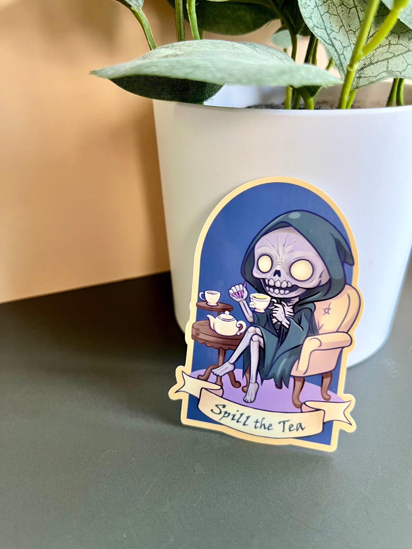 Spill the Tea Fantasy Book Sticker