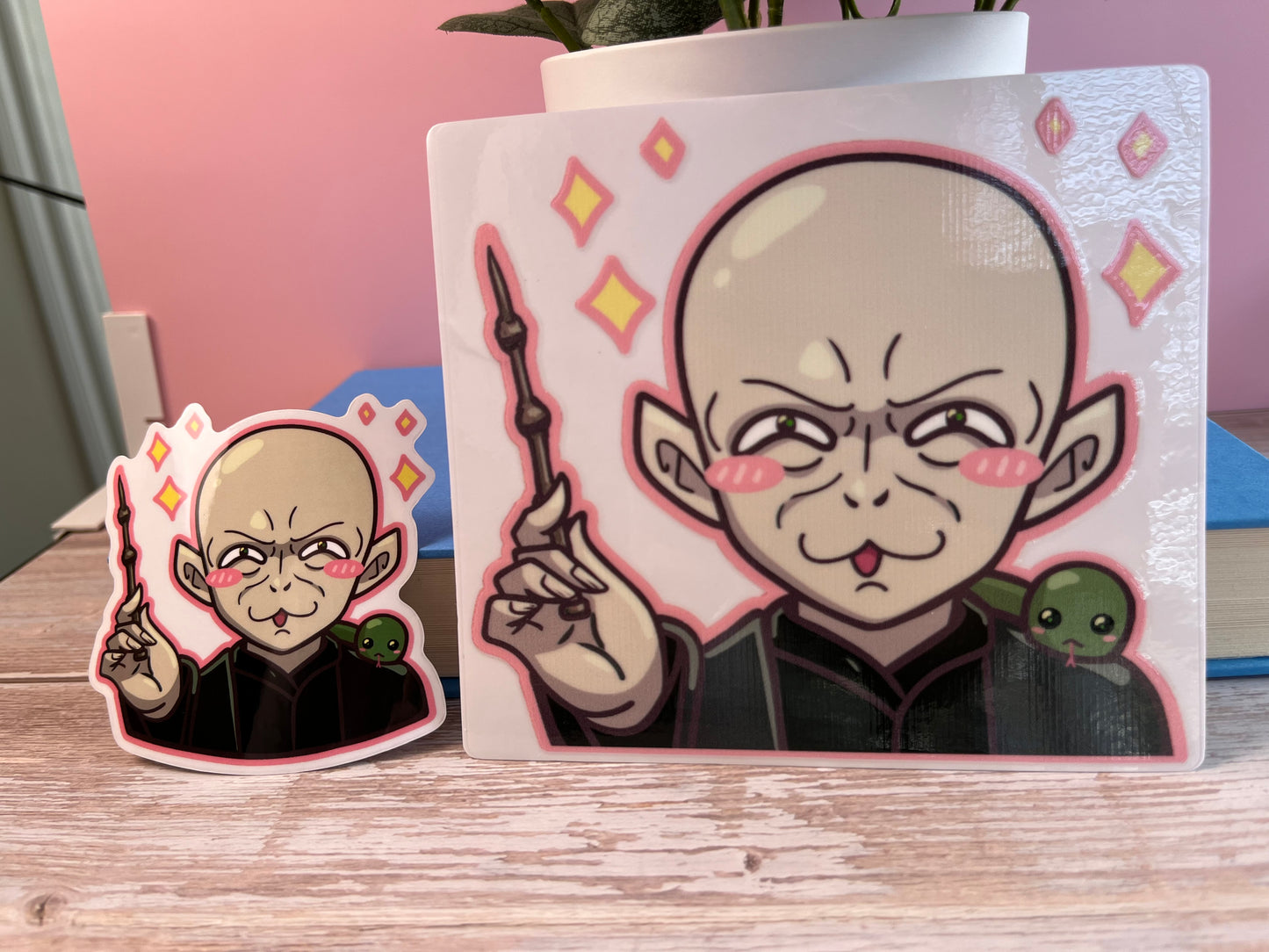 Kawaii Dark Wizard Sticker and Peeker