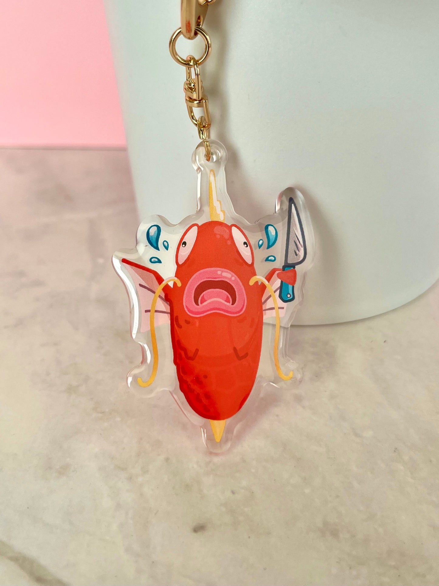 Fight or Flight Fish Keychain