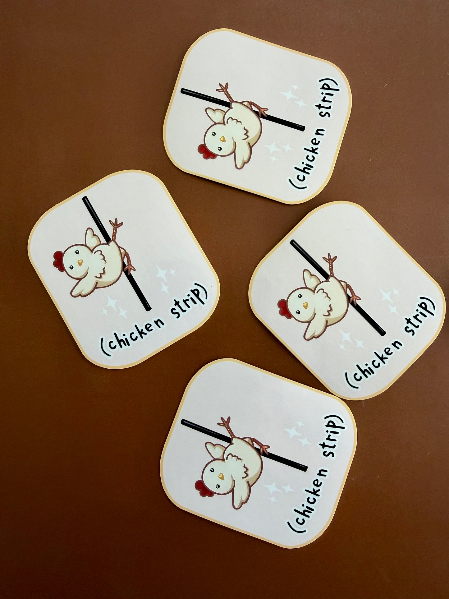 Chicken Strips Glossy Vinyl Sticker