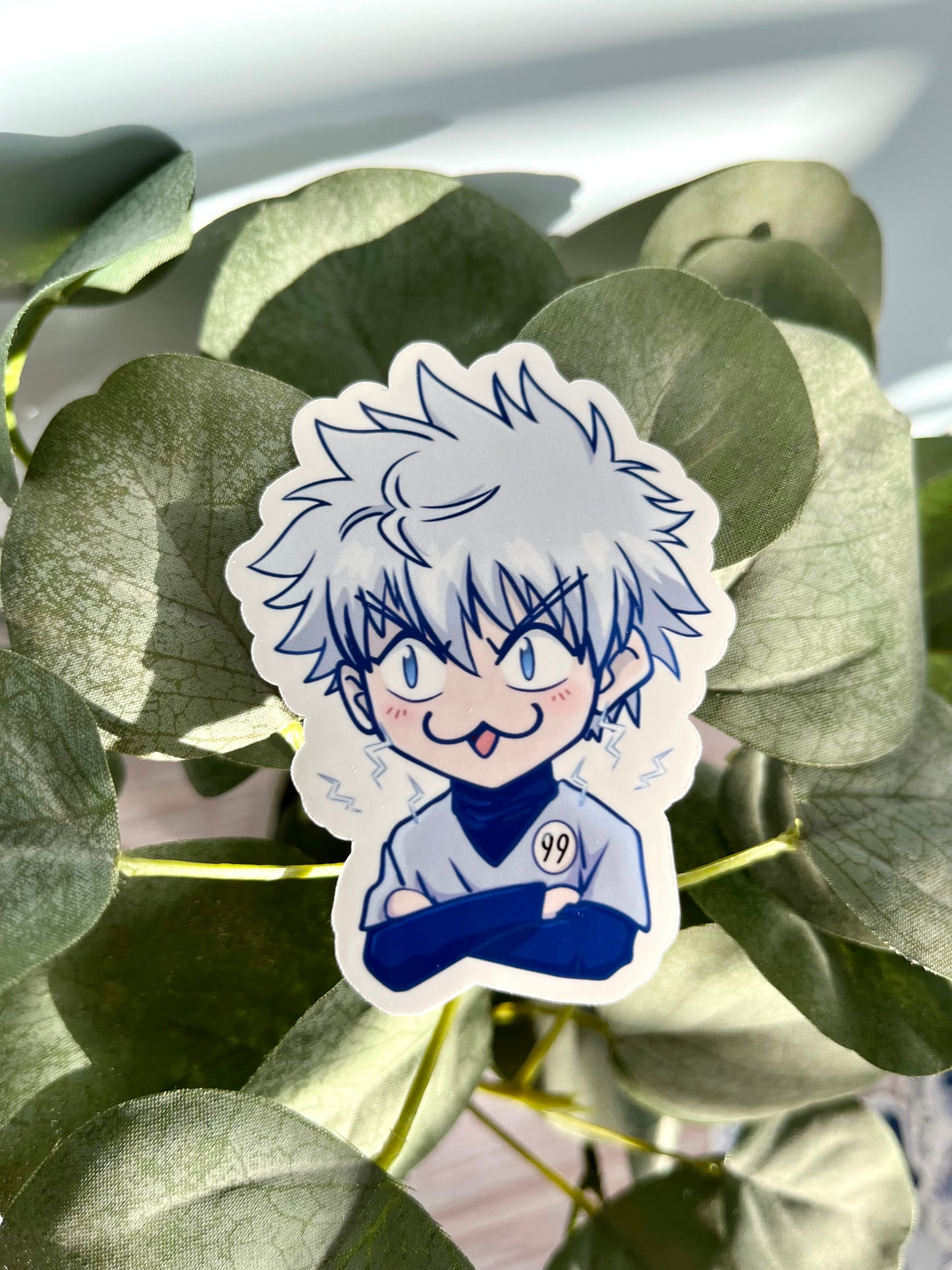 Lightning Assassin Boy Glossy or Holographic Stickers