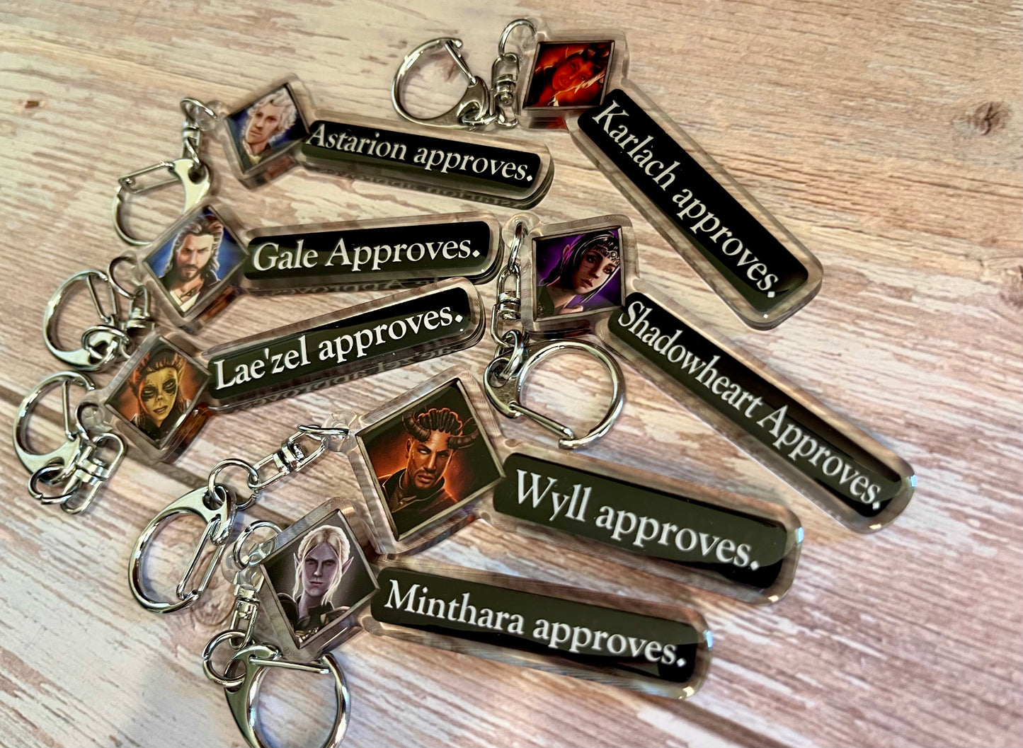 Video Game Companion Approval Keychains
