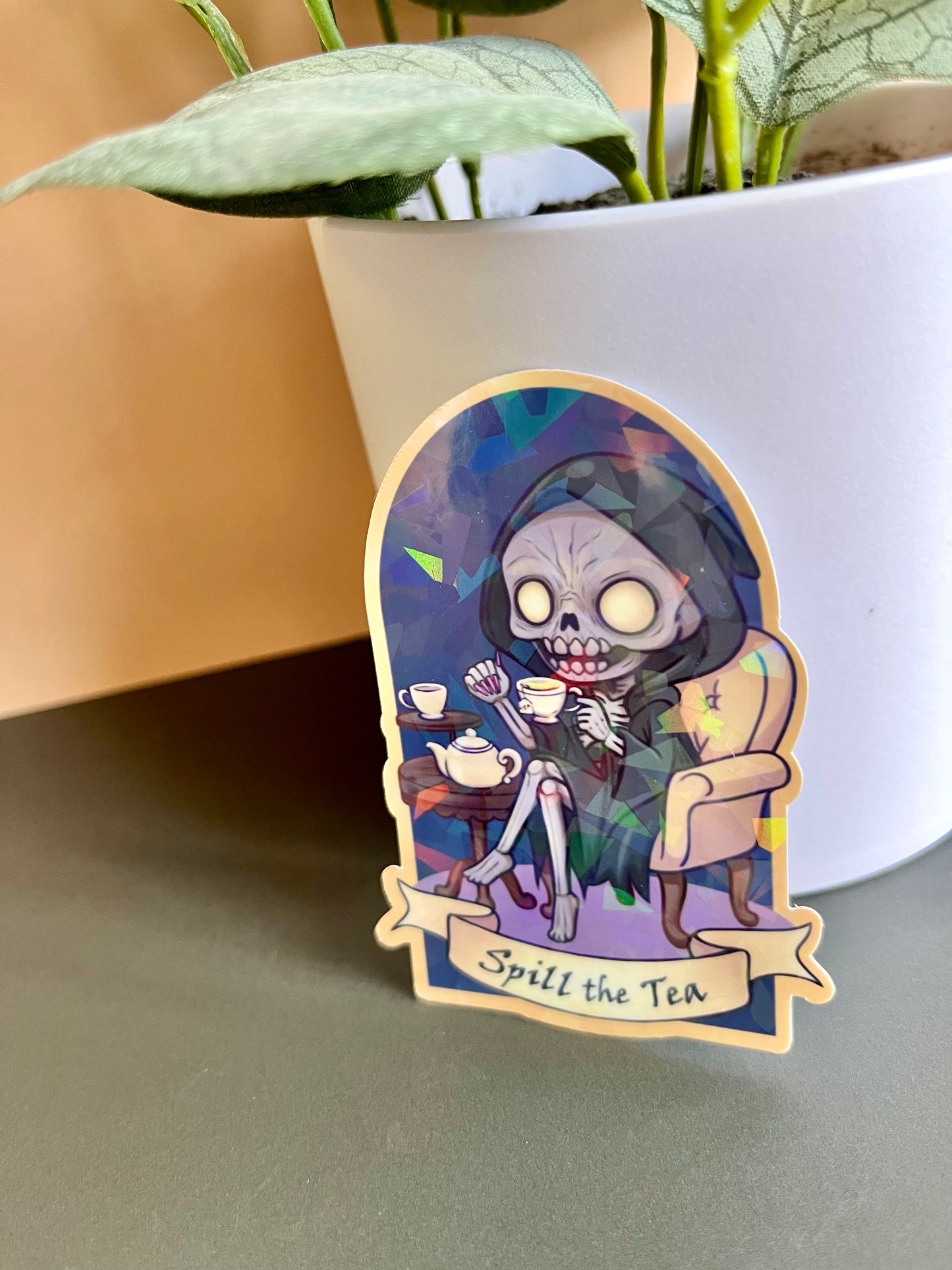 Spill the Tea Fantasy Book Sticker
