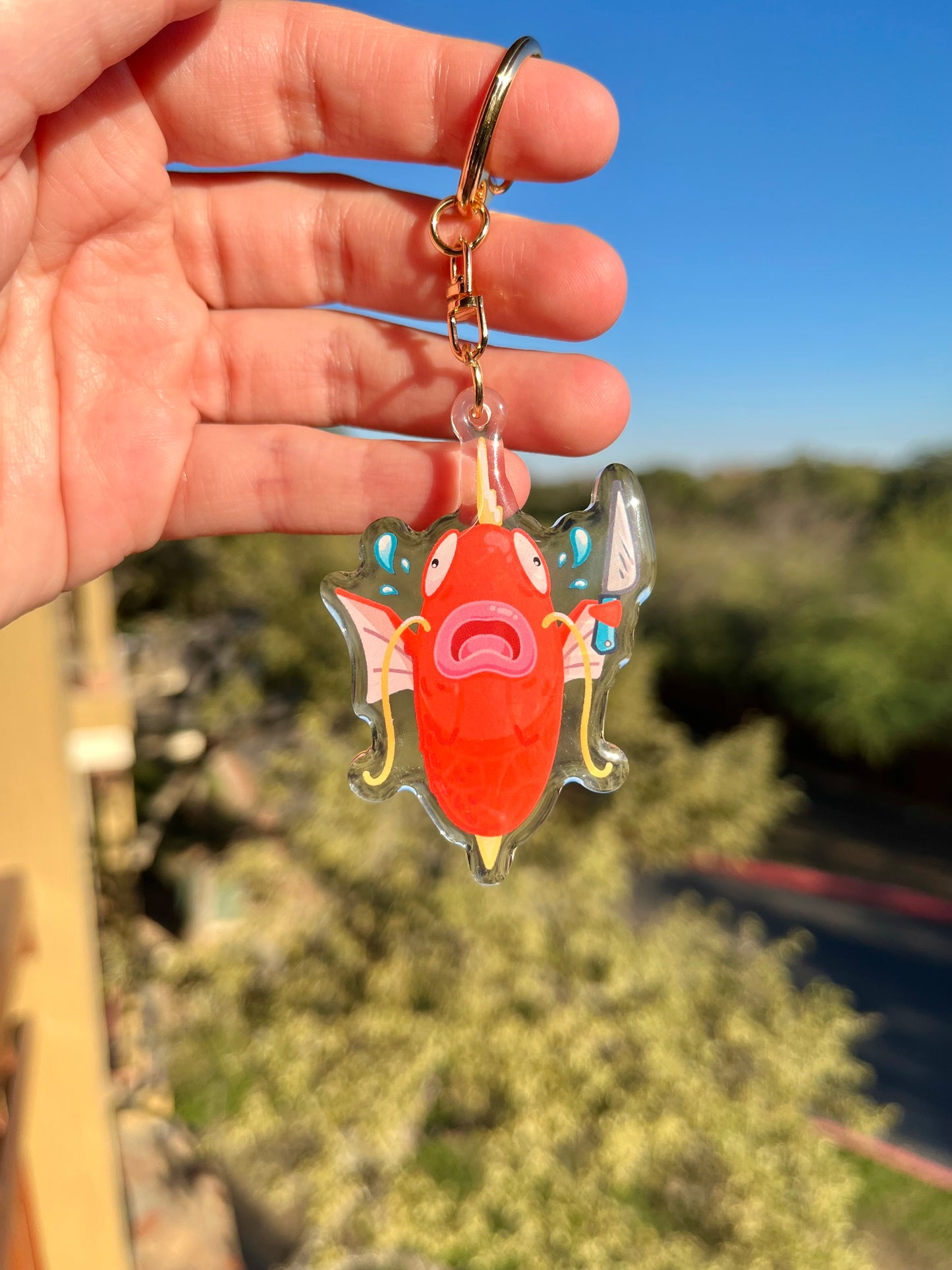 Fight or Flight Fish Keychain