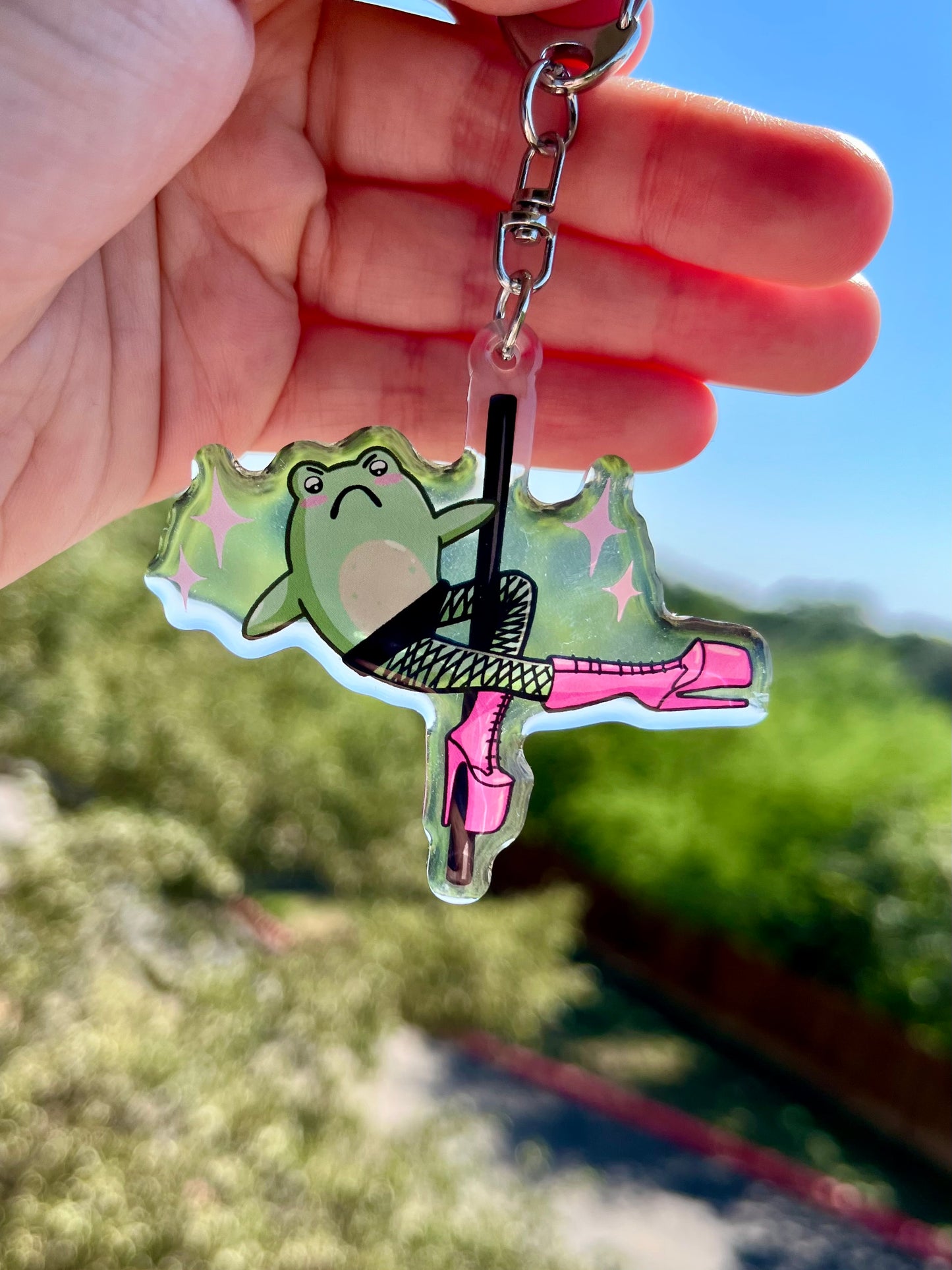 Dancing Frog Keychain
