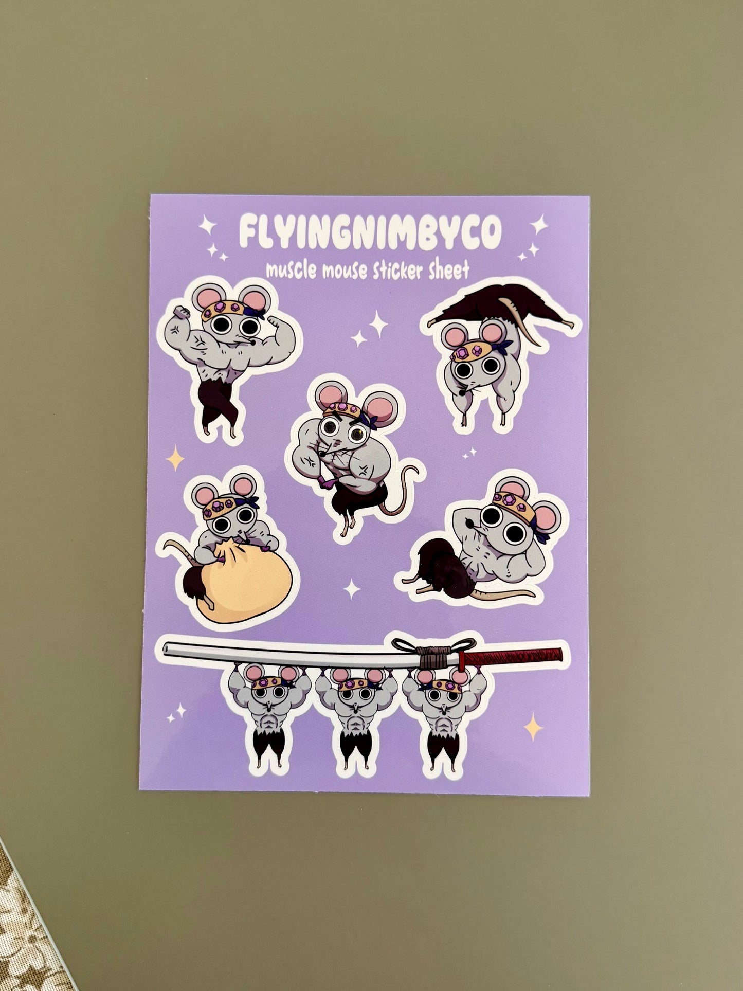 Muscle Mice Sticker Sheet