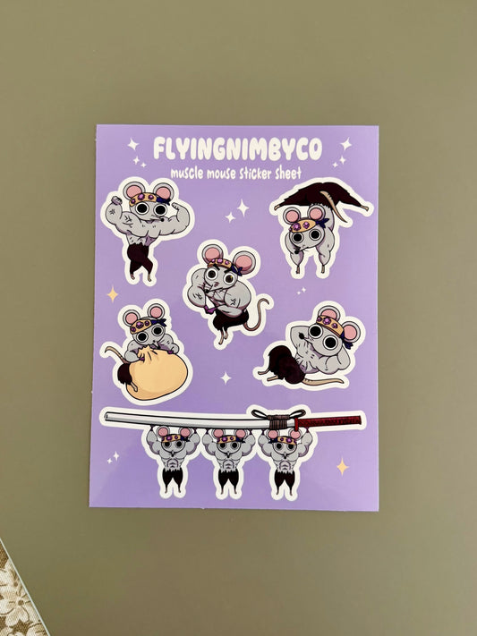 Muscle Mice Sticker Sheet
