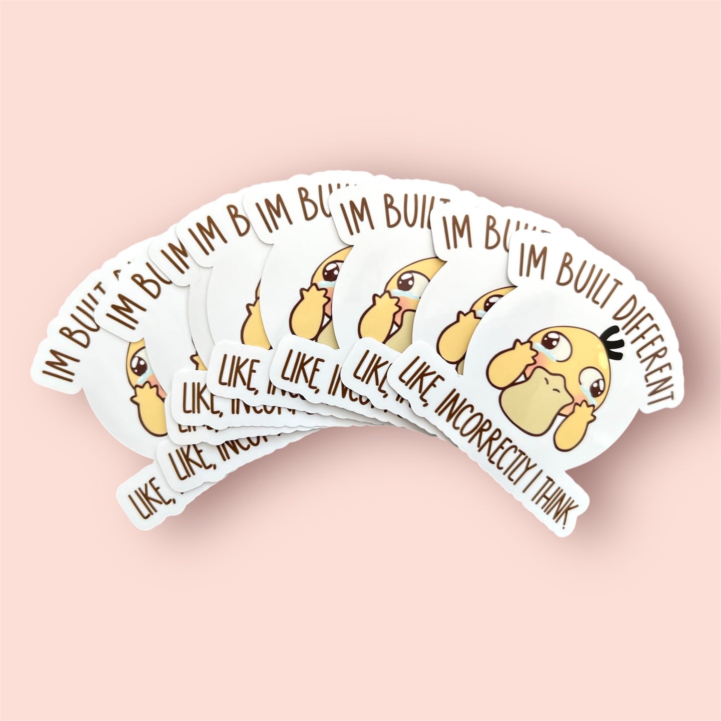 Built Different Duck Sticker