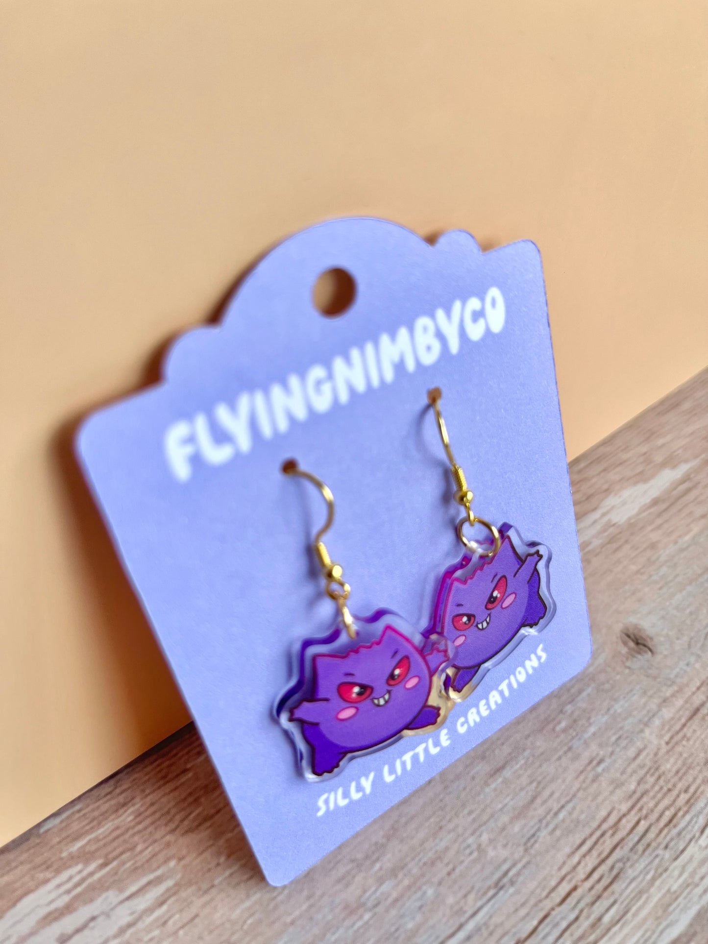 Frolicking Menacingly Acrylic Dangle Earrings
