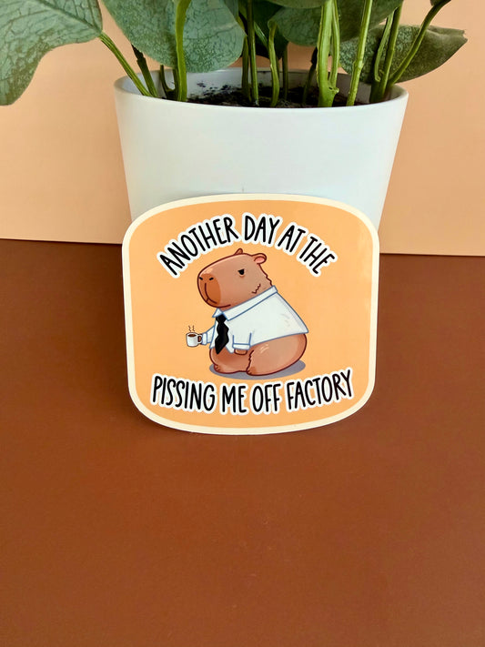 Another Day Capybara Sticker