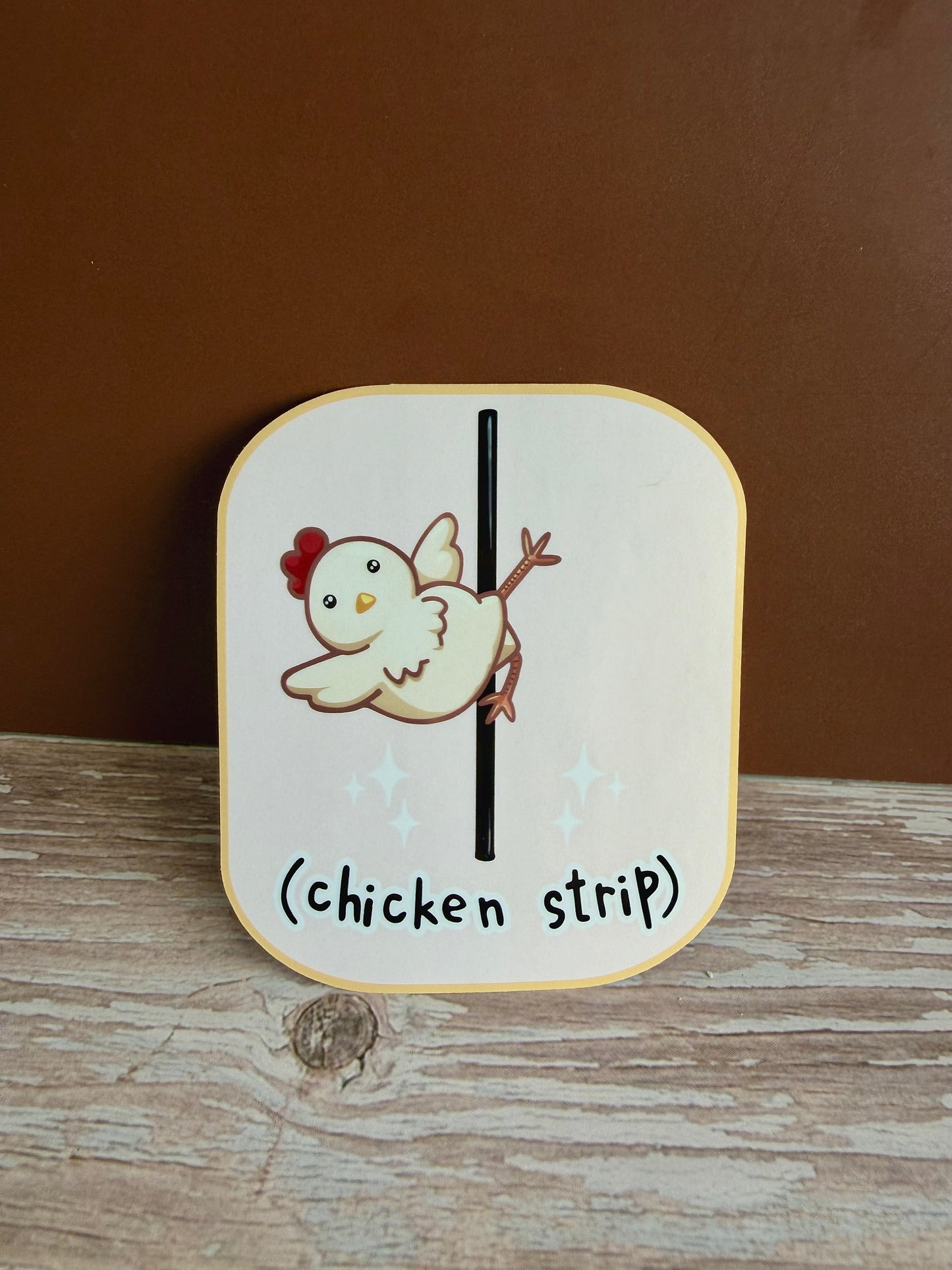 Chicken Strips Glossy Vinyl Sticker