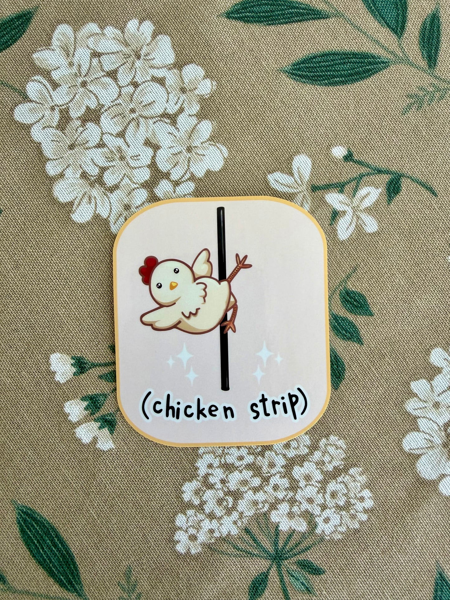 Chicken Strips Glossy Vinyl Sticker