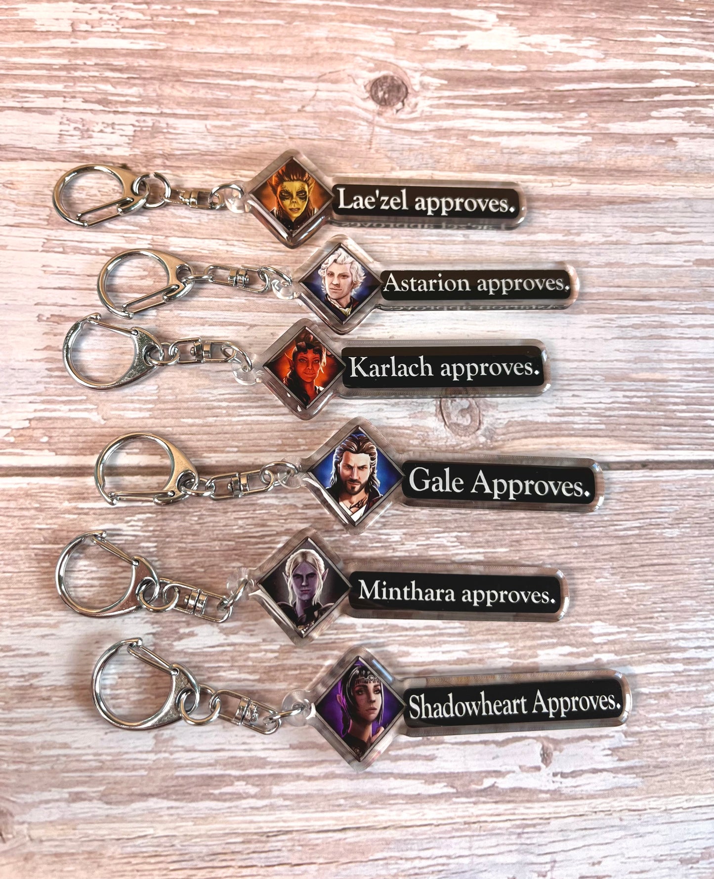 Video Game Companion Approval Keychains