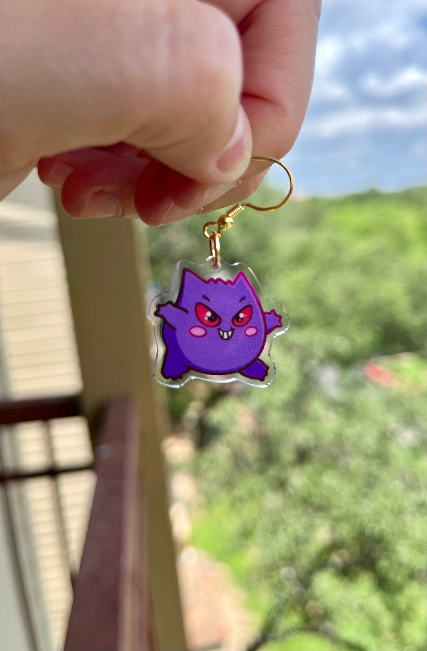 Frolicking Menacingly Acrylic Dangle Earrings