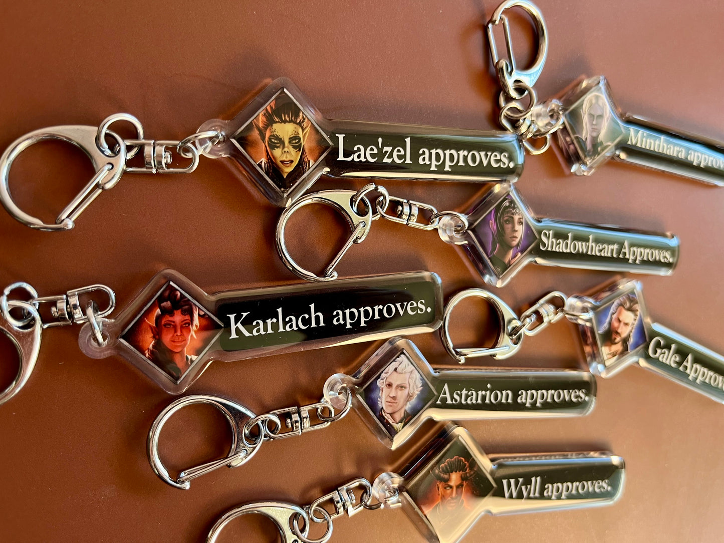 Video Game Companion Approval Keychains