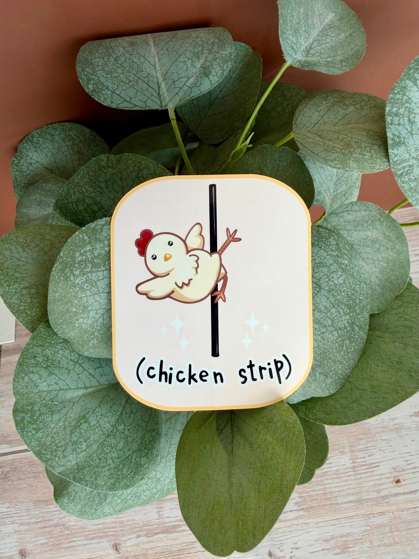 Chicken Strips Glossy Vinyl Sticker