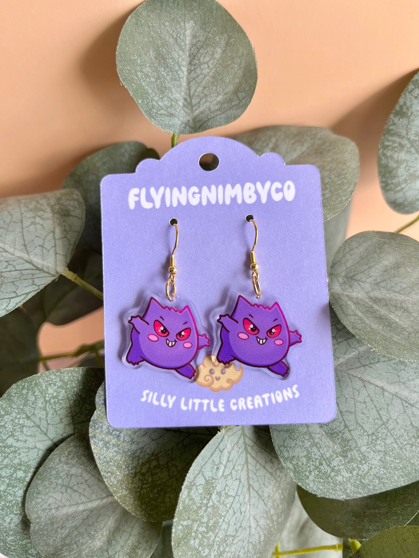 Frolicking Menacingly Acrylic Dangle Earrings
