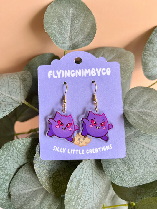 Frolicking Menacingly Acrylic Dangle Earrings