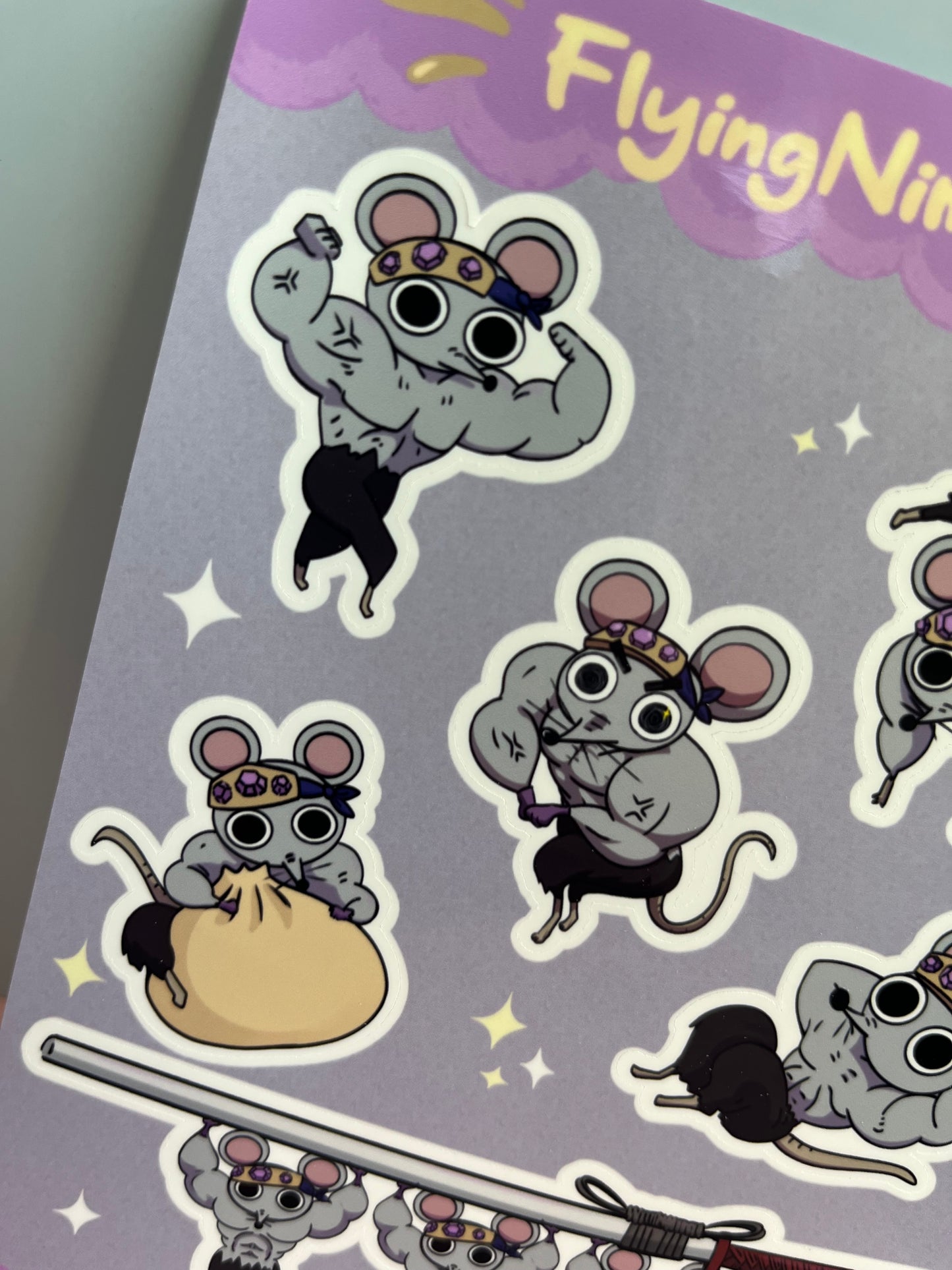 Muscle Mice Sticker Sheet