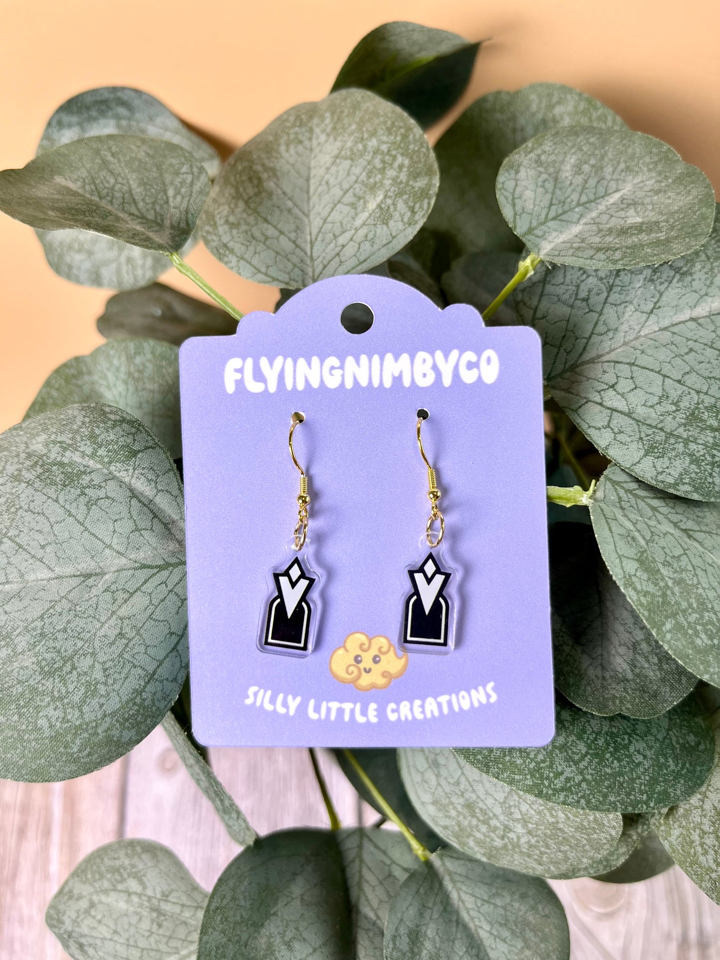 RPG Quest Marker Acrylic Dangle Earrings