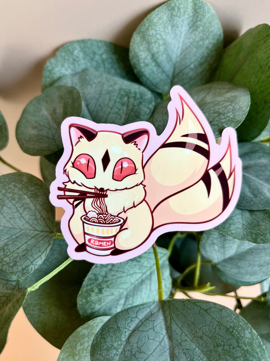 Anime Ramen Cat Sticker - Glossy or Holographic