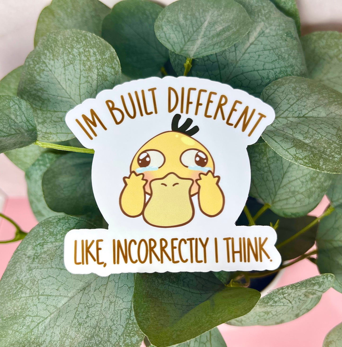Built Different Duck Sticker