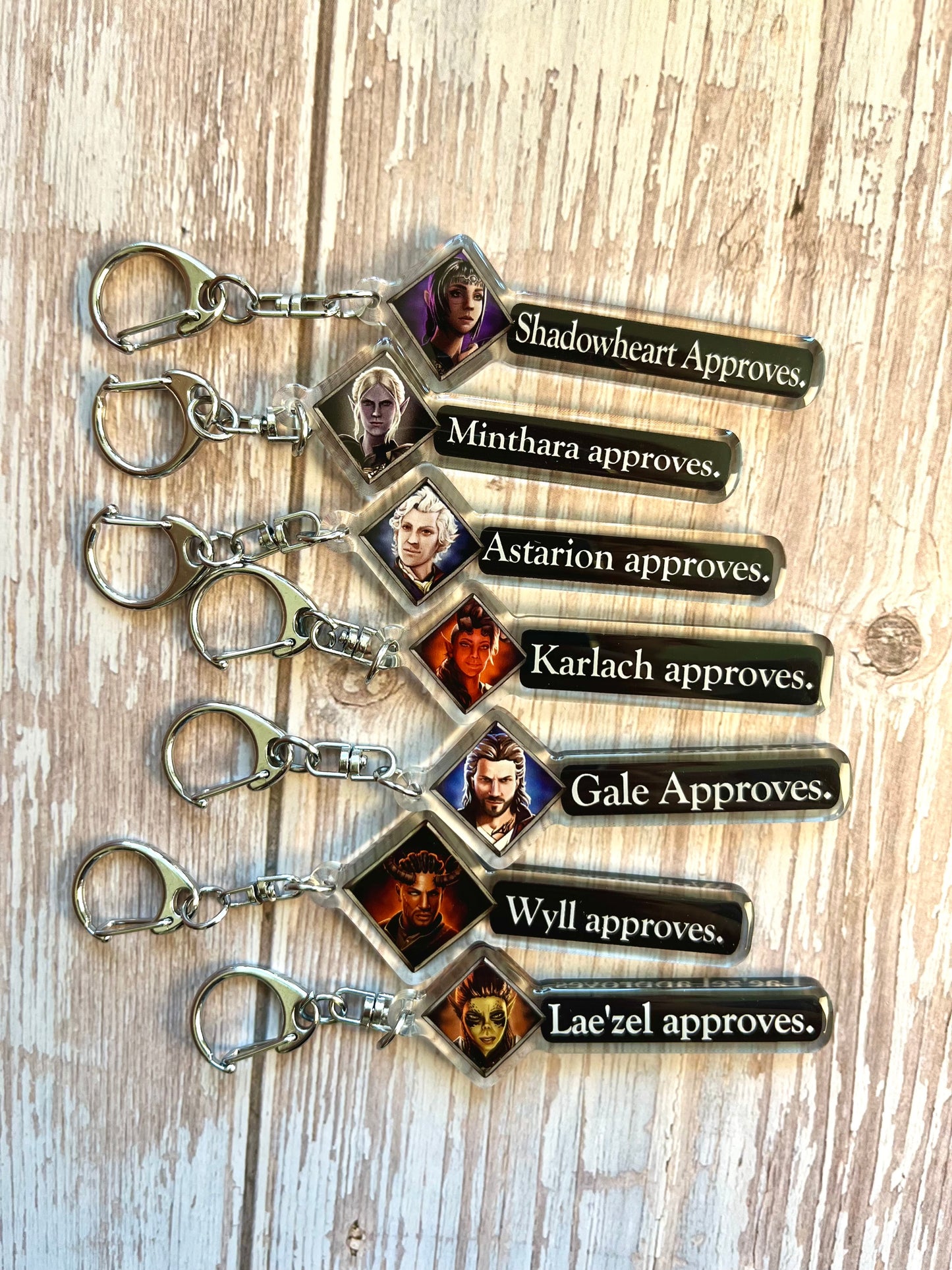 Video Game Companion Approval Keychains