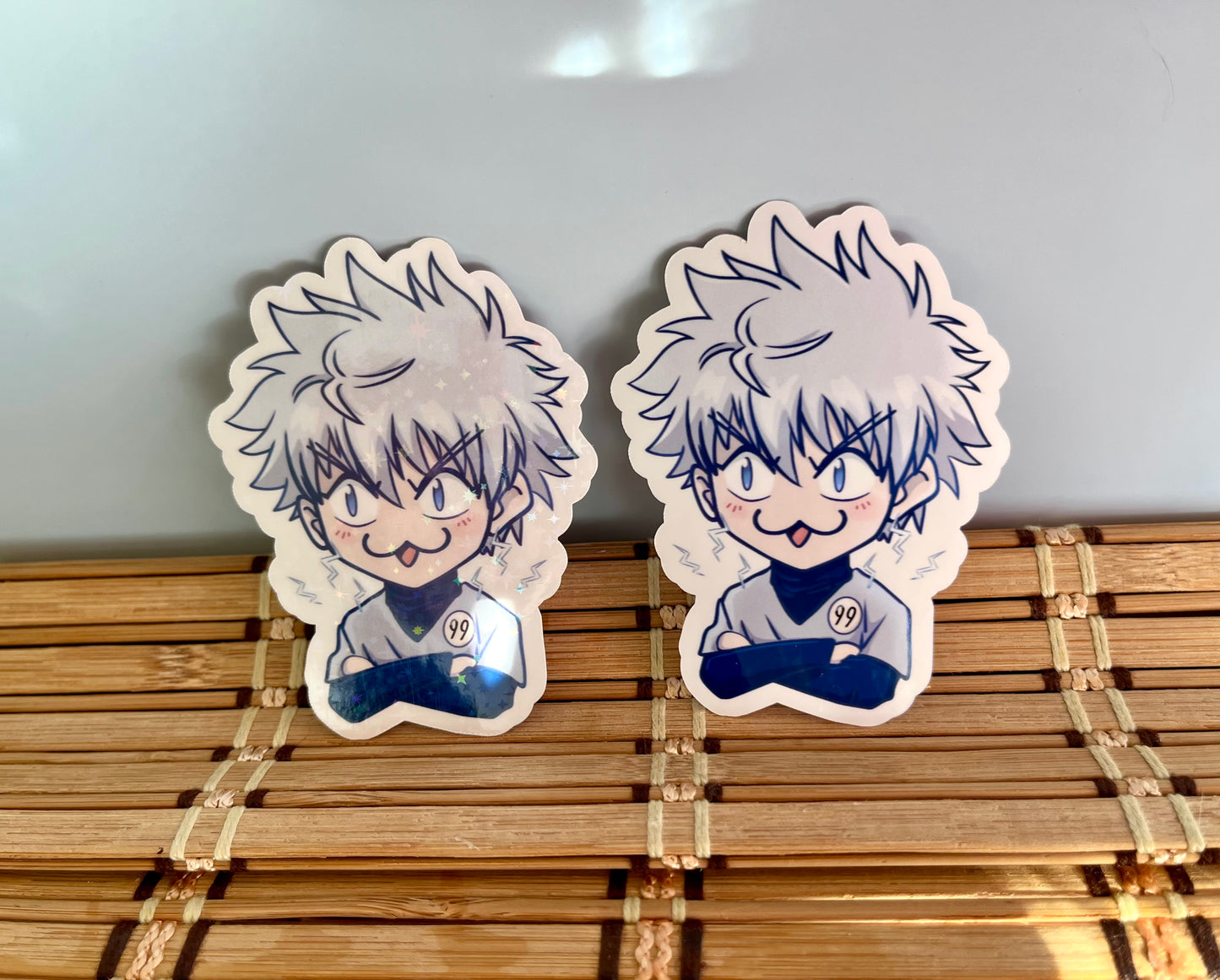 Lightning Assassin Boy Glossy or Holographic Stickers