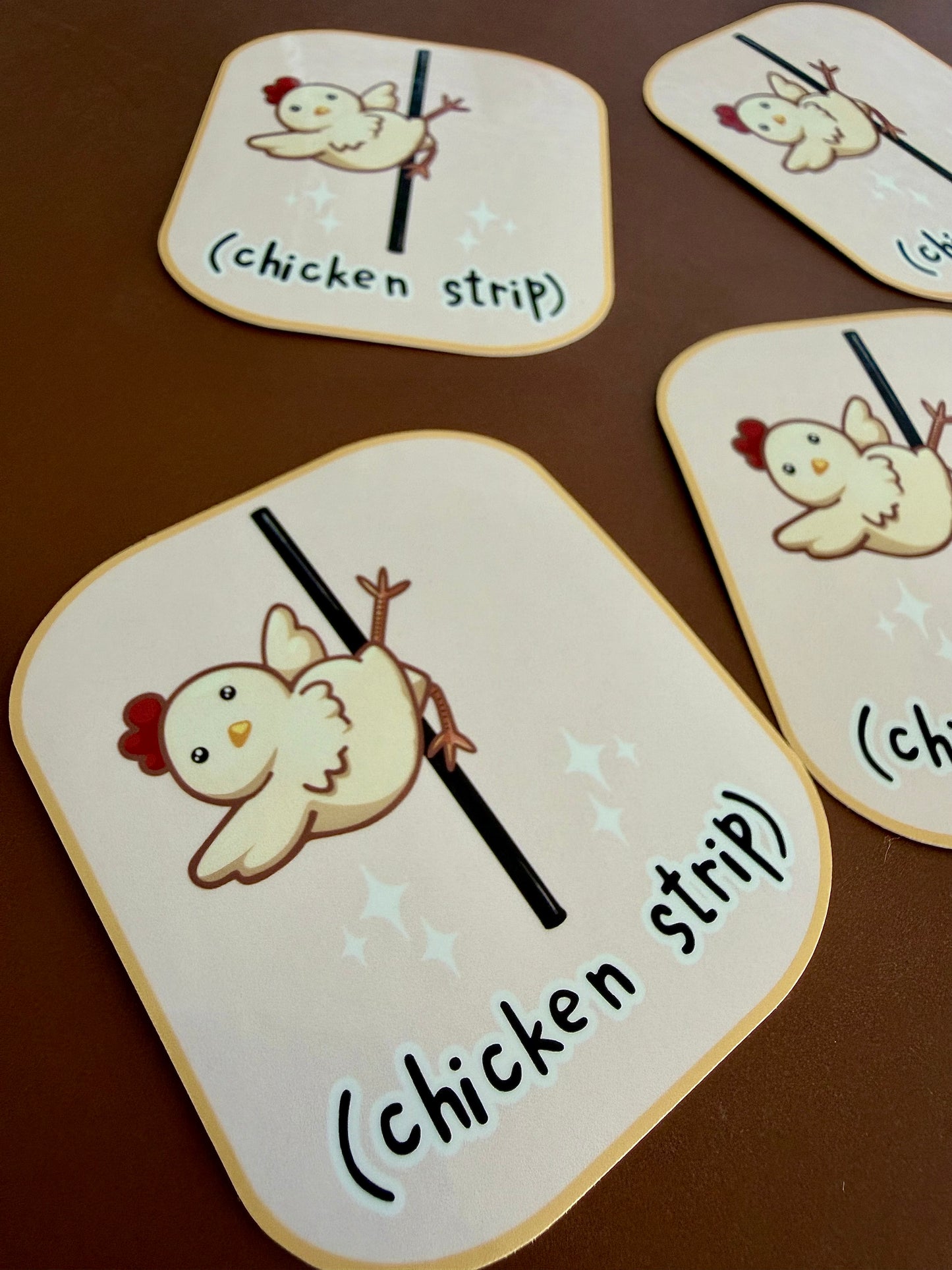 Chicken Strips Glossy Vinyl Sticker