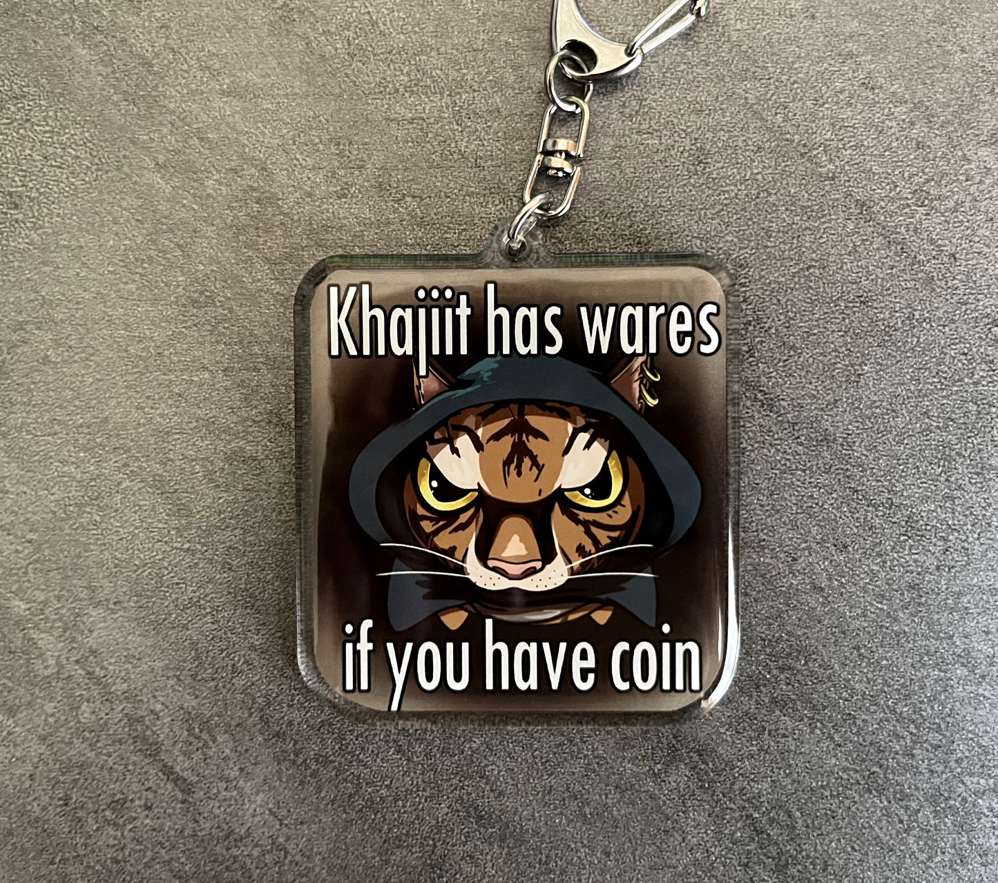 Cat Merchant Video Game Keychain