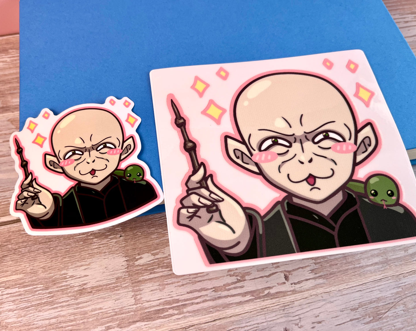 Kawaii Dark Wizard Sticker and Peeker
