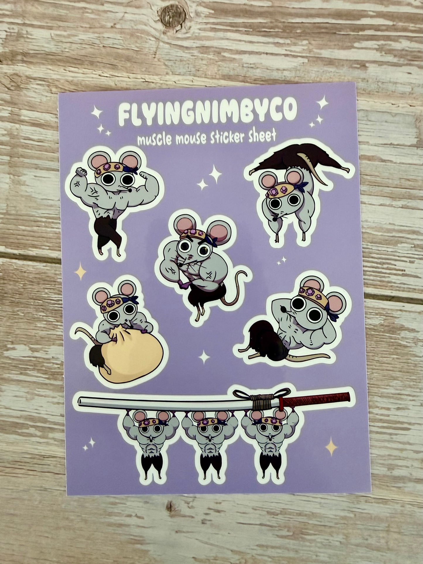Muscle Mice Sticker Sheet