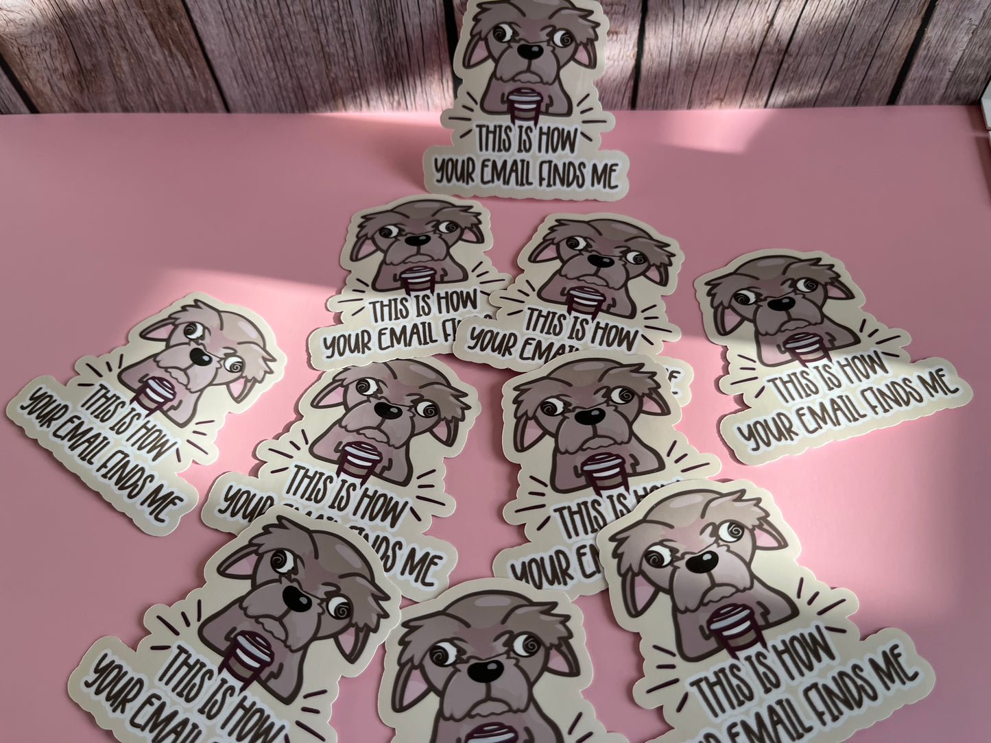 This is how your email finds me dog sticker