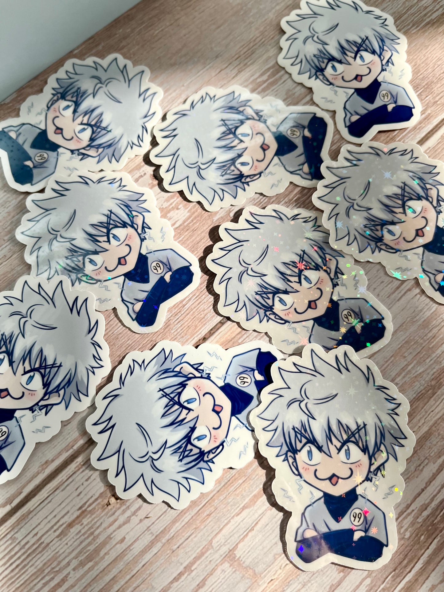 Lightning Assassin Boy Glossy or Holographic Stickers