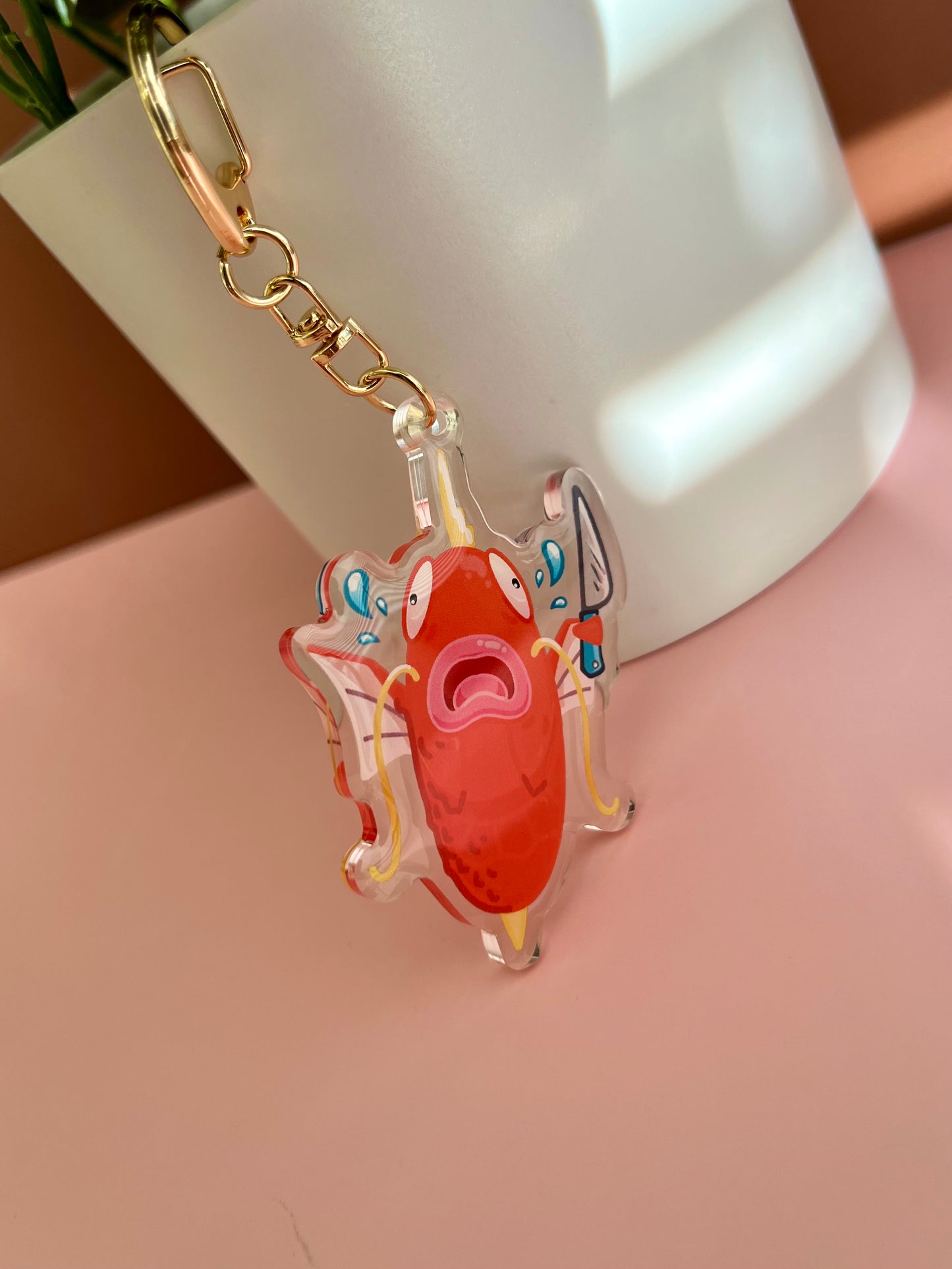 Fight or Flight Fish Keychain