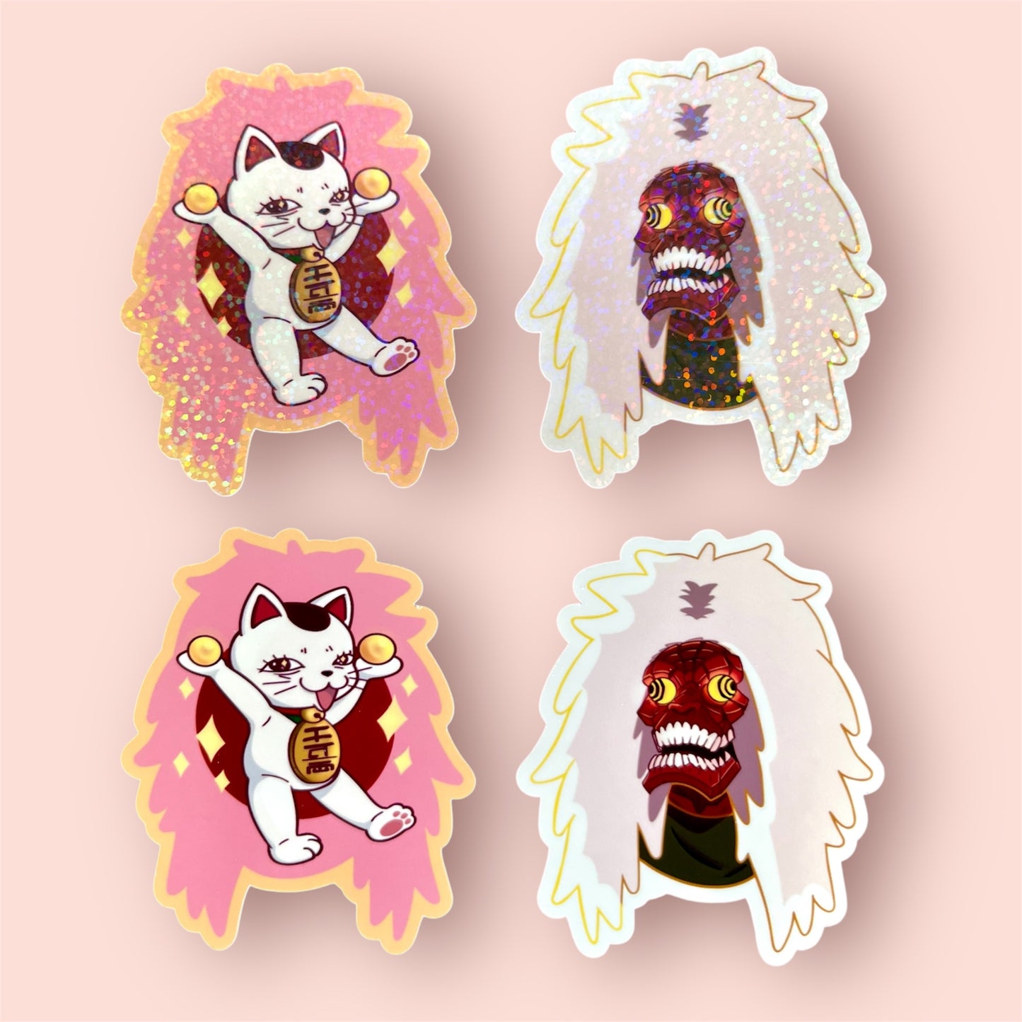 Fast Granny Cat and Ghost Stickers